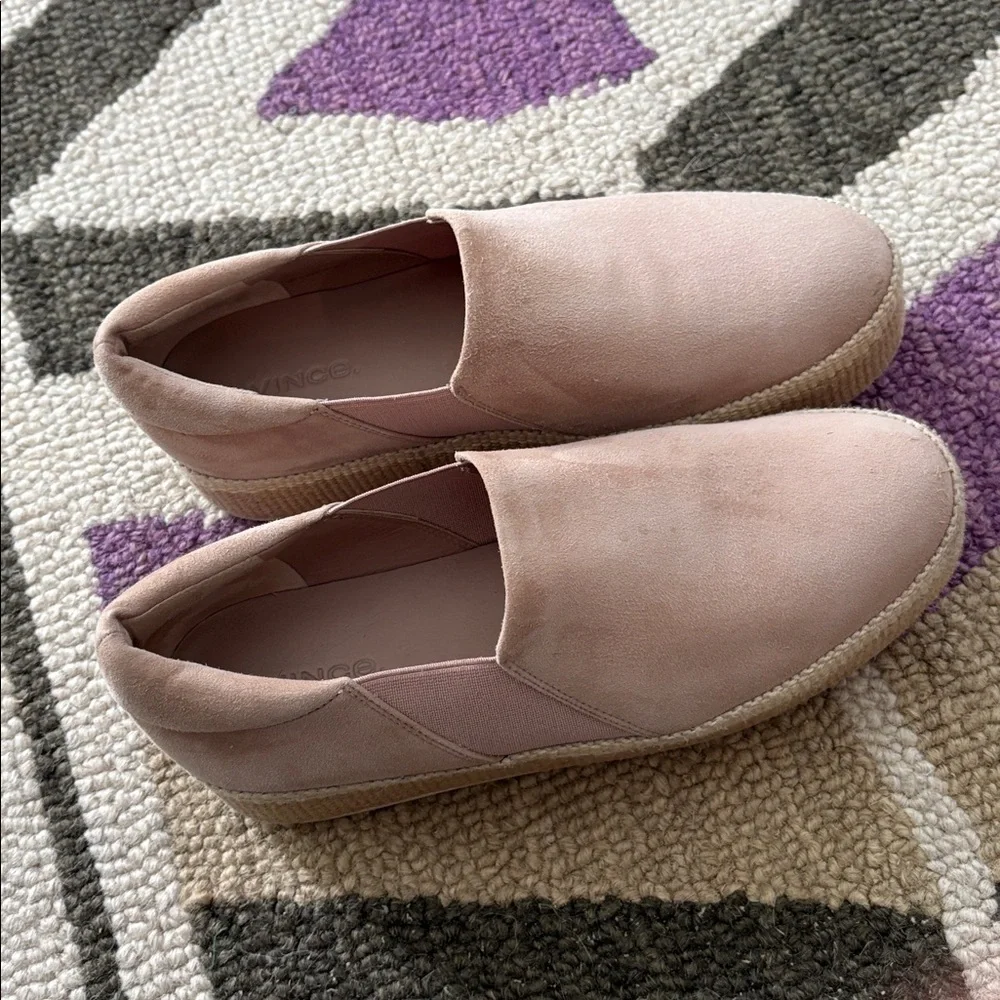 Vince Wilden Platform Suede Slip On Sneakers Shoes